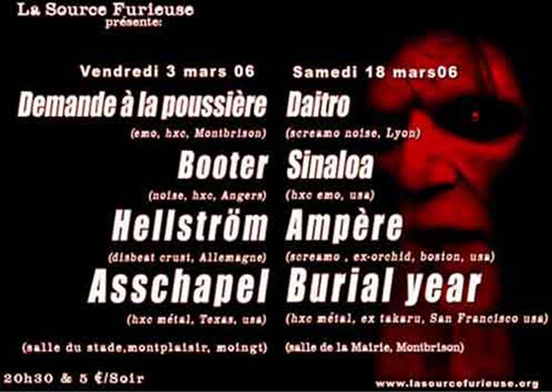 03/03/2006 - Asschapel + Hellström + Booter + Demande à la Poussière @ Moingt